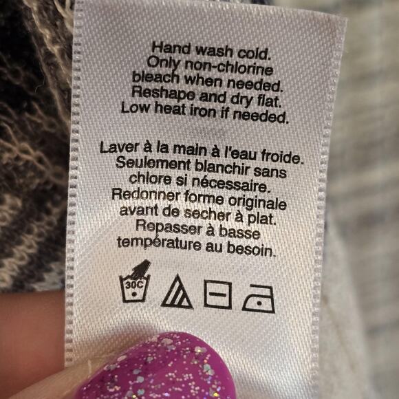 Coldwater Creek Linen Knit Cardigan Womens Small Striped Open Sweater Coastal - Picture 5 of 9